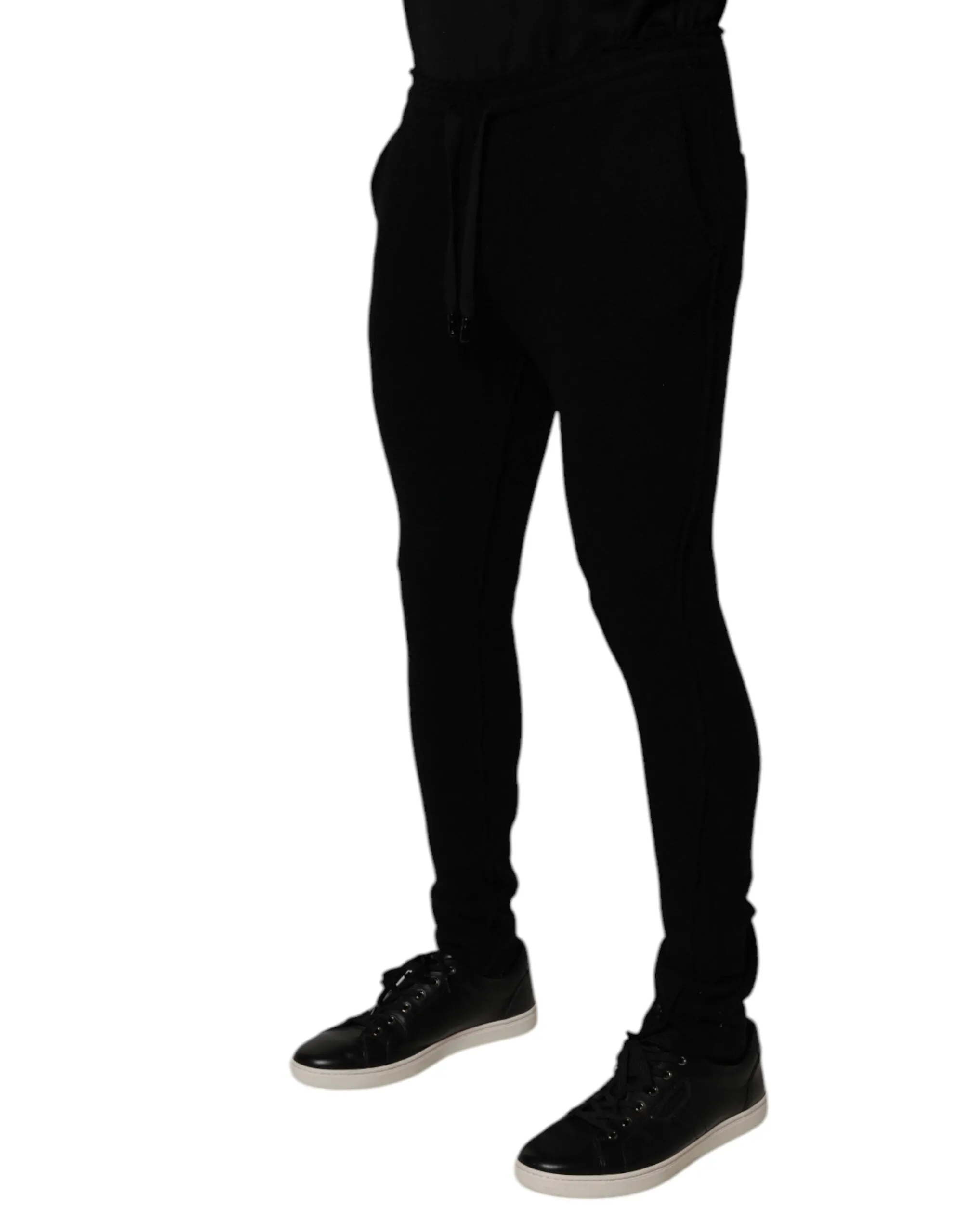 Dolce & Gabbana Black Cashmere Jogger Men Sweatpants Pants
