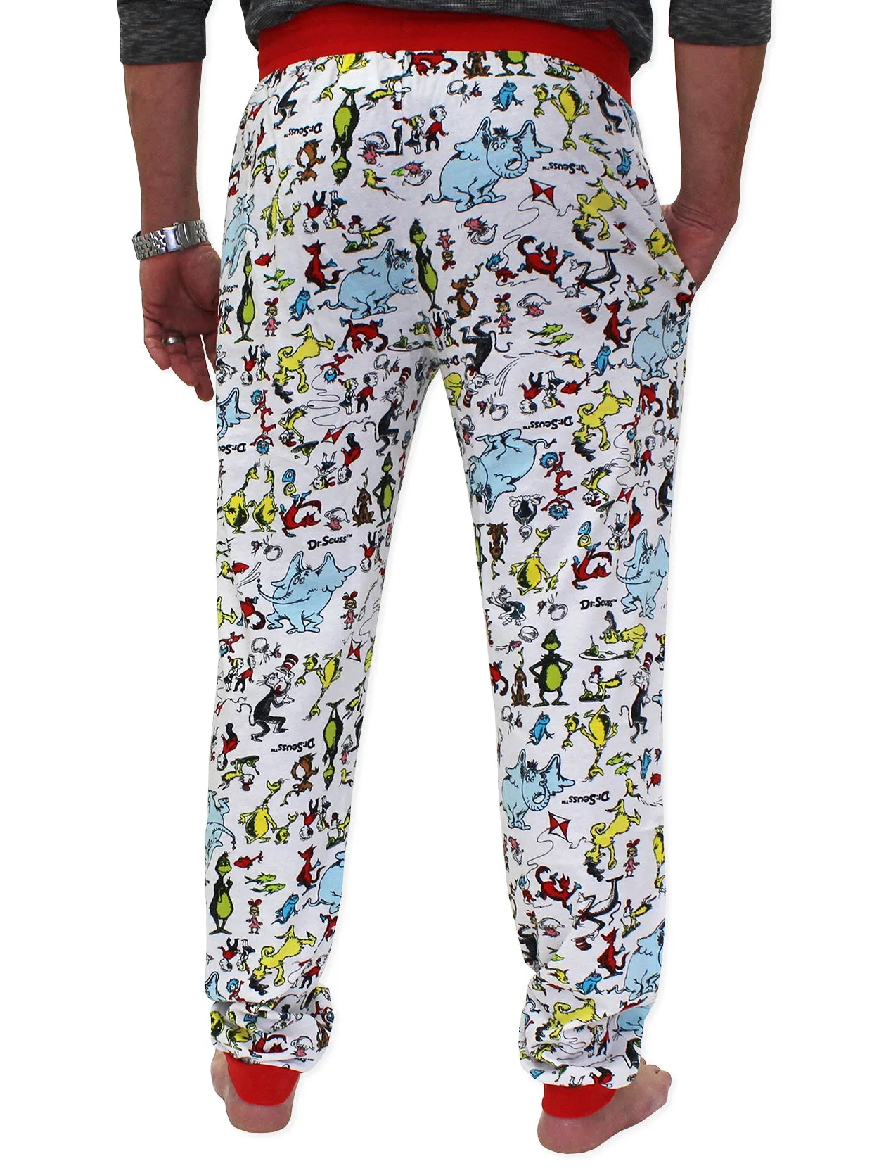 Dr. Seuss Characters Grinch Cat in the Hat Holiday Jogger Pajama Pants