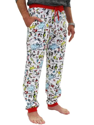 Dr. Seuss Characters Grinch Cat in the Hat Holiday Jogger Pajama Pants