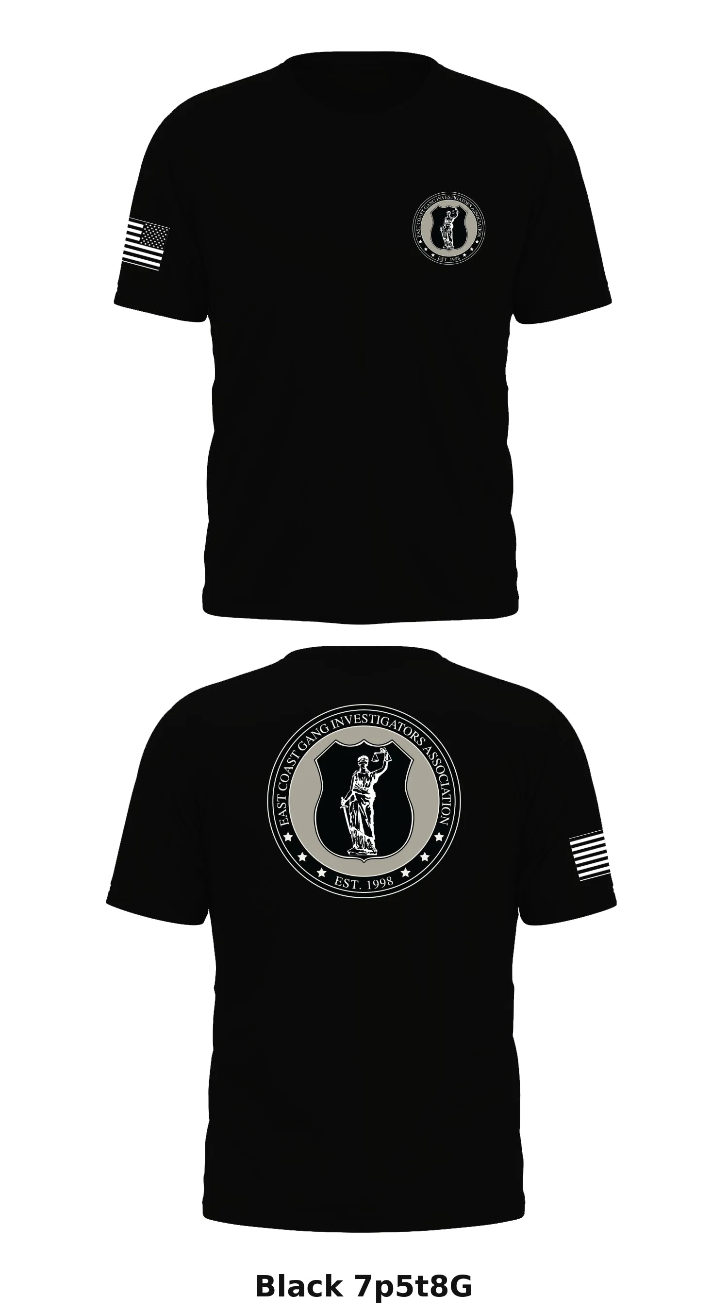 East Coast Gang Investigators Association  Store 1 Core Men's SS Performance Tee - 7p5t8G