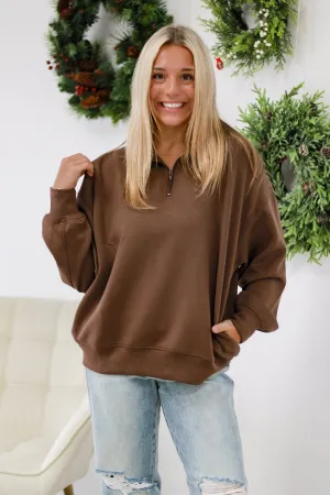 Everyday Scuba Pullover in Brown
