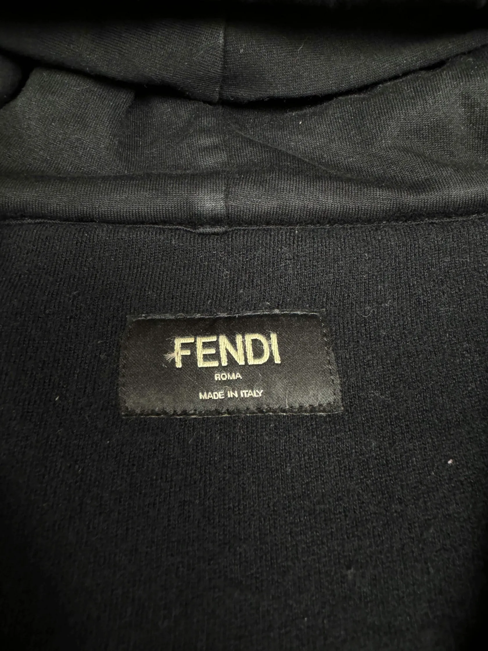 Fendi Monster Eyes Zip-Up Hoodie - Black
