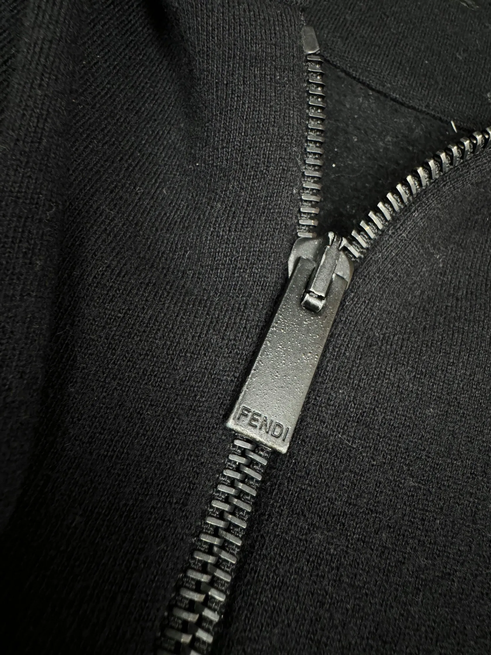 Fendi Monster Eyes Zip-Up Hoodie - Black