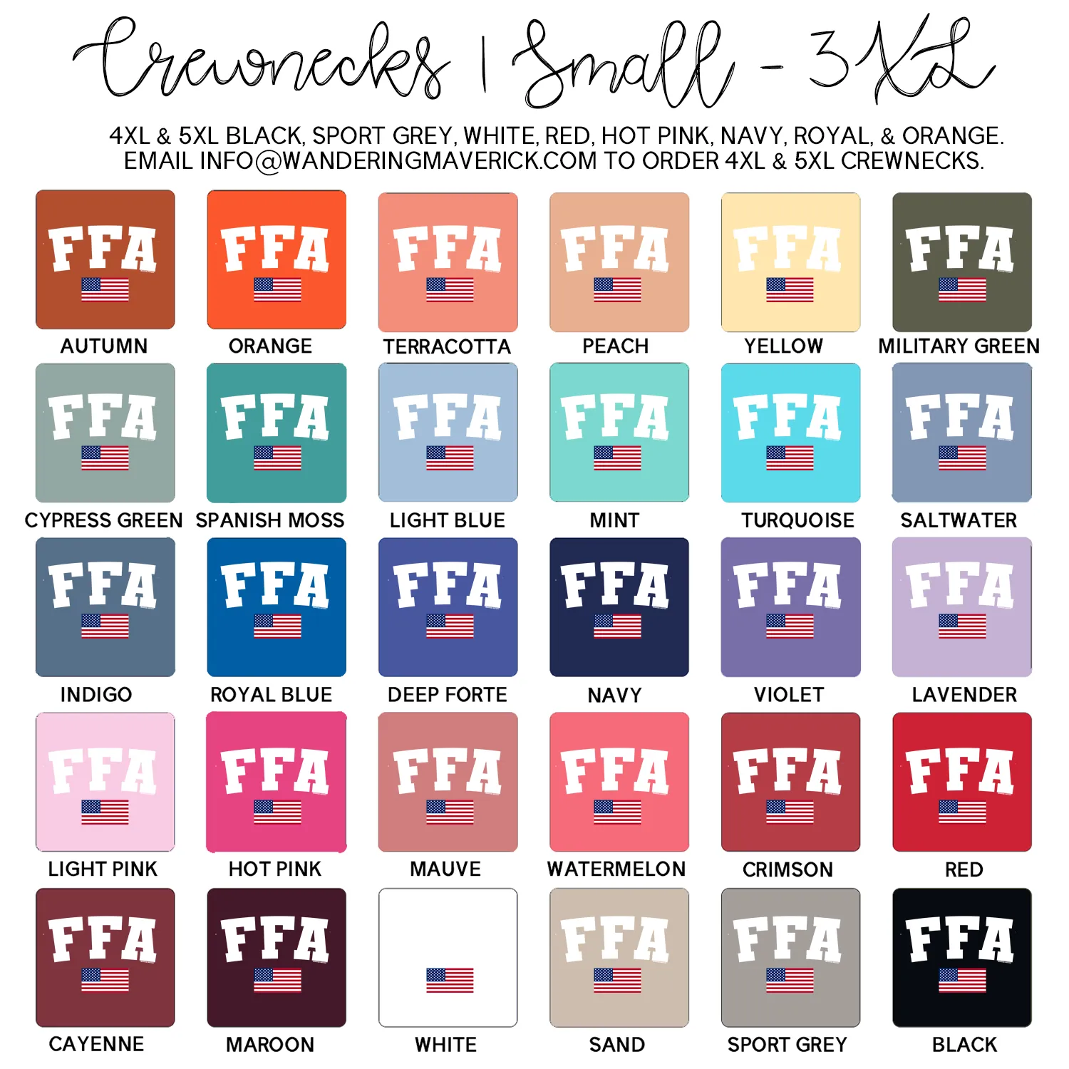 FFA Flag Hoodie (S-3XL) Unisex - Multiple Colors!