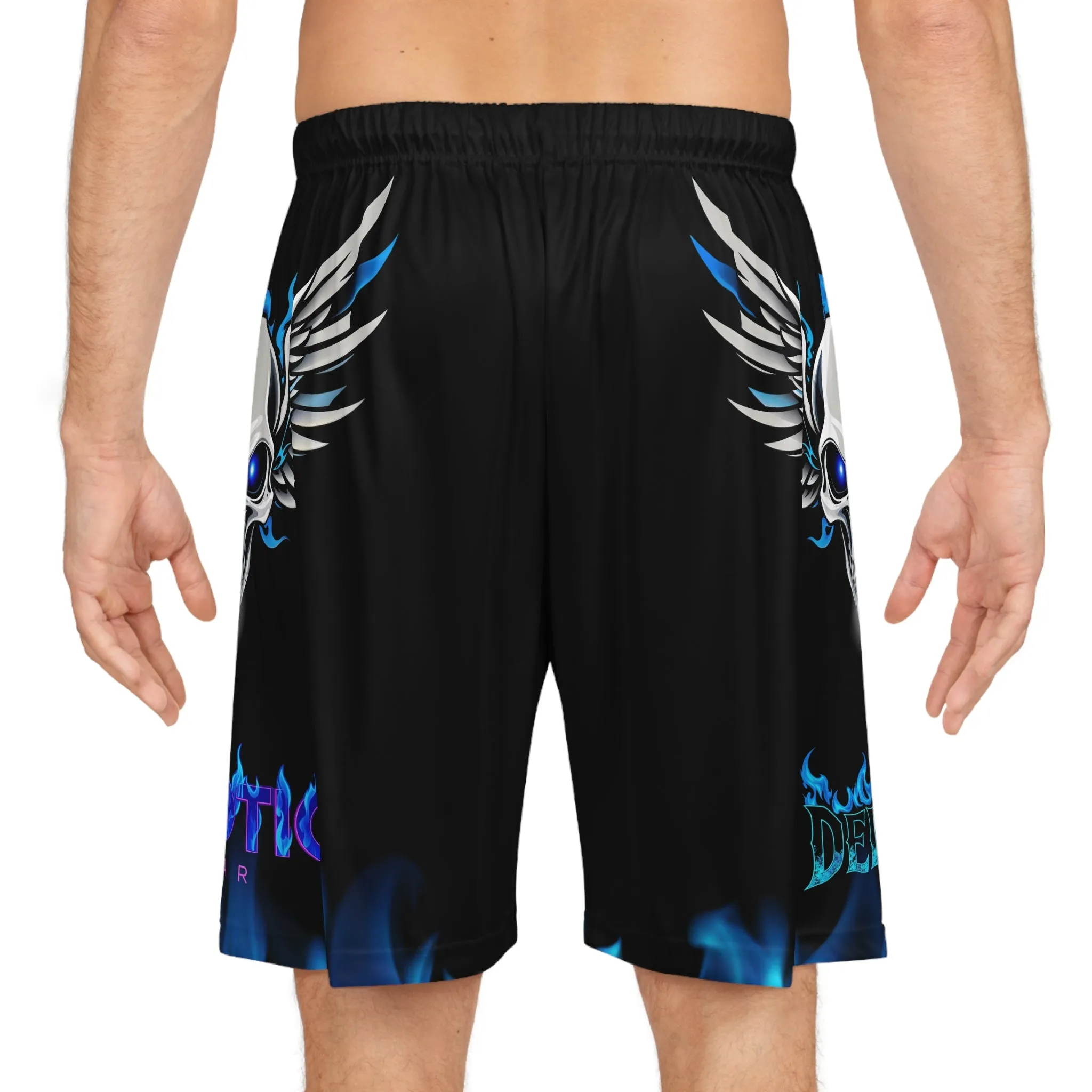 Flaming Skull Basketball Shorts