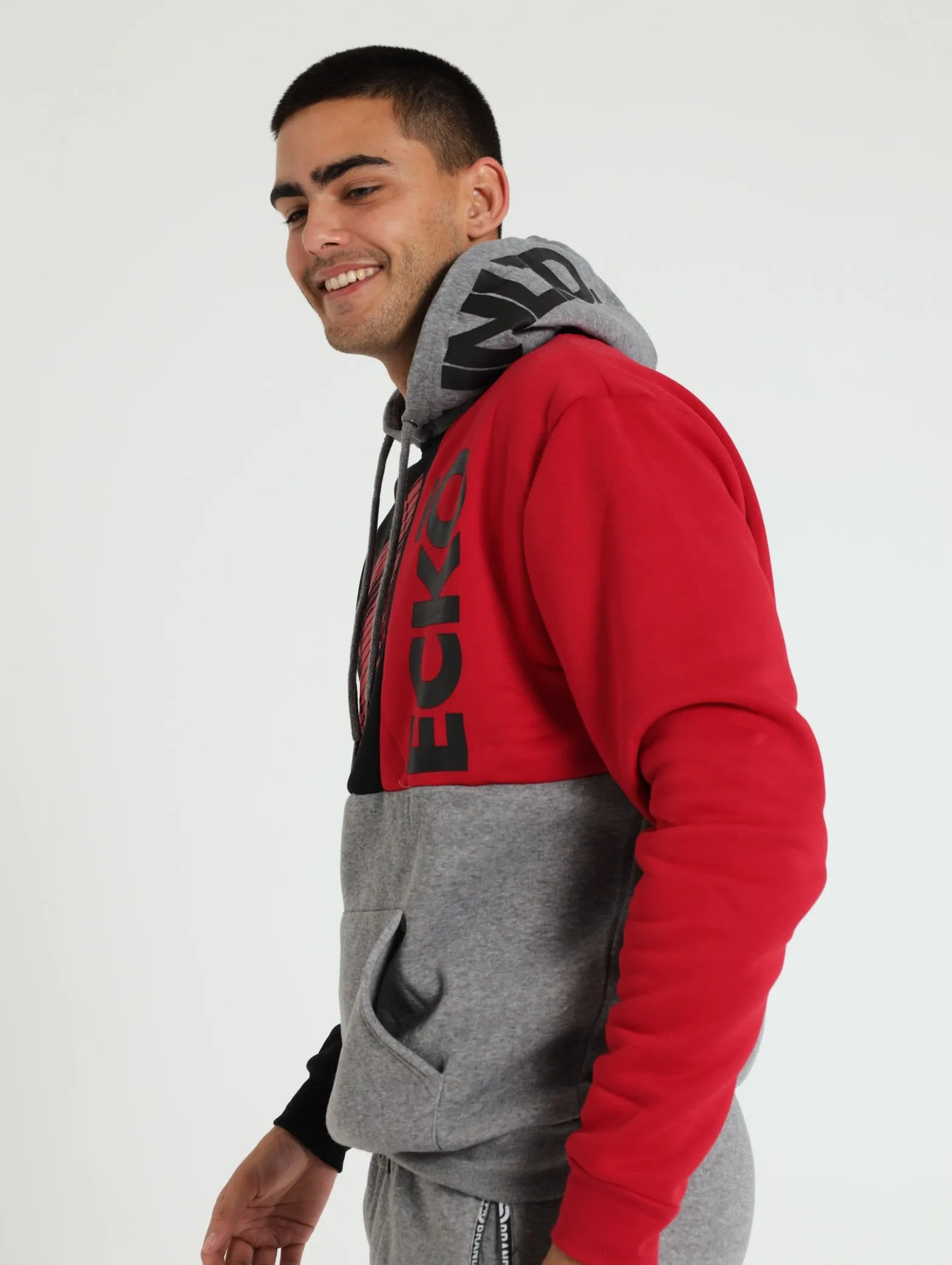Fleece Cut N Sew Tracktop - Black/Grey
