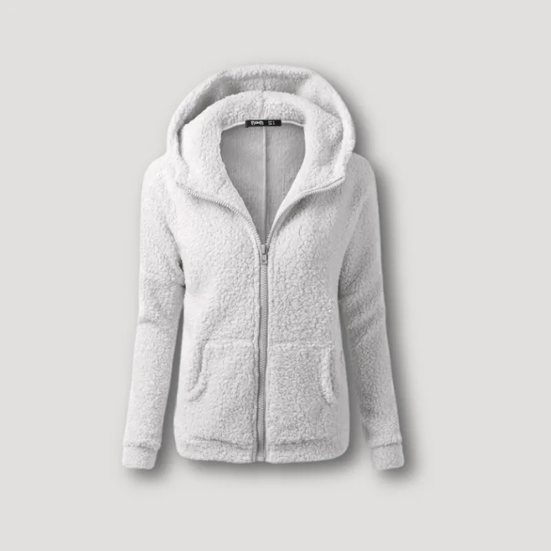 Fleece Pluche Hoodie - Zip Up Hoodie Voor Dames