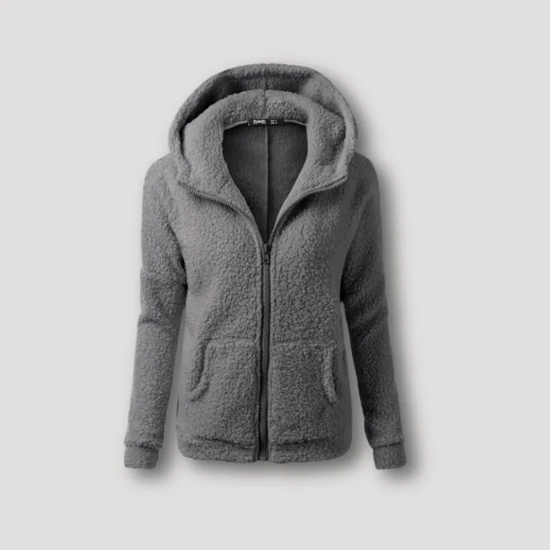 Fleece Pluche Hoodie - Zip Up Hoodie Voor Dames