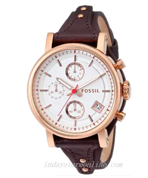 Fossil Women's Watch ES3616 Original Boyfriend Chronograph Leather Watch