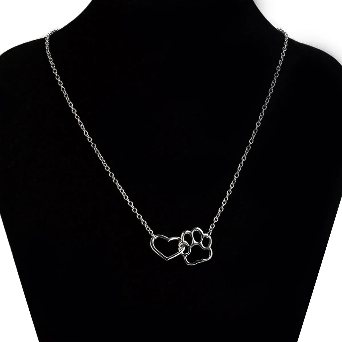 FREE Happy Hear & Paw Print Necklace (2 Colors)