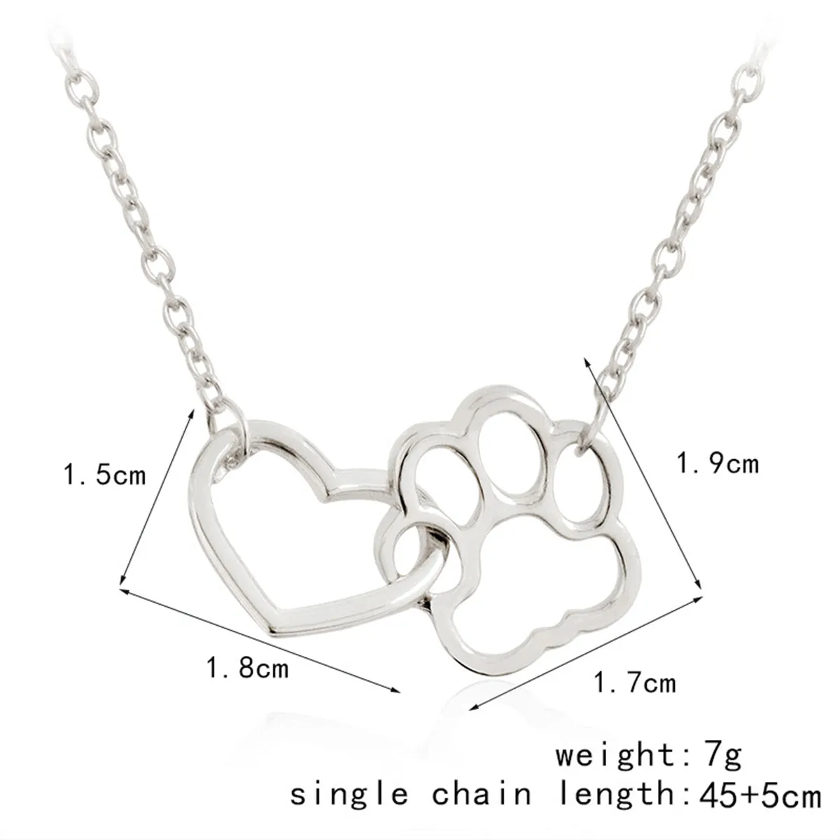 FREE Happy Hear & Paw Print Necklace (2 Colors)