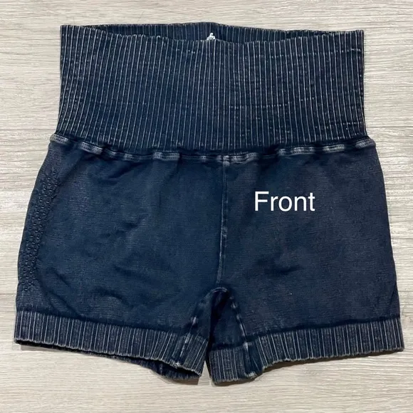 Free People, TWO PAIRS! Good Karma, running shorts, XS/S, Navy &amp; Peach, NEW!