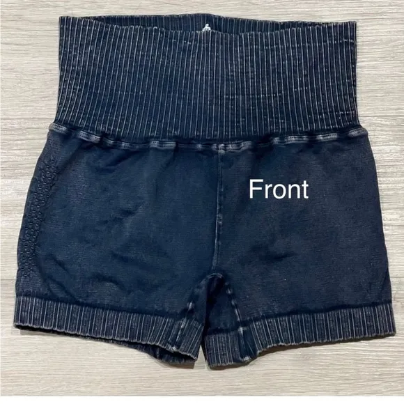 Free People, TWO PAIRS! Good Karma, running shorts, XS/S, Navy &amp; Peach, NEW!