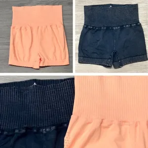 Free People, TWO PAIRS! Good Karma, running shorts, XS/S, Navy &amp; Peach, NEW!