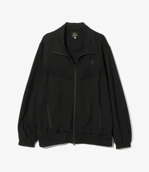 Fringe Track Jacket – Black Rayon Jersey
