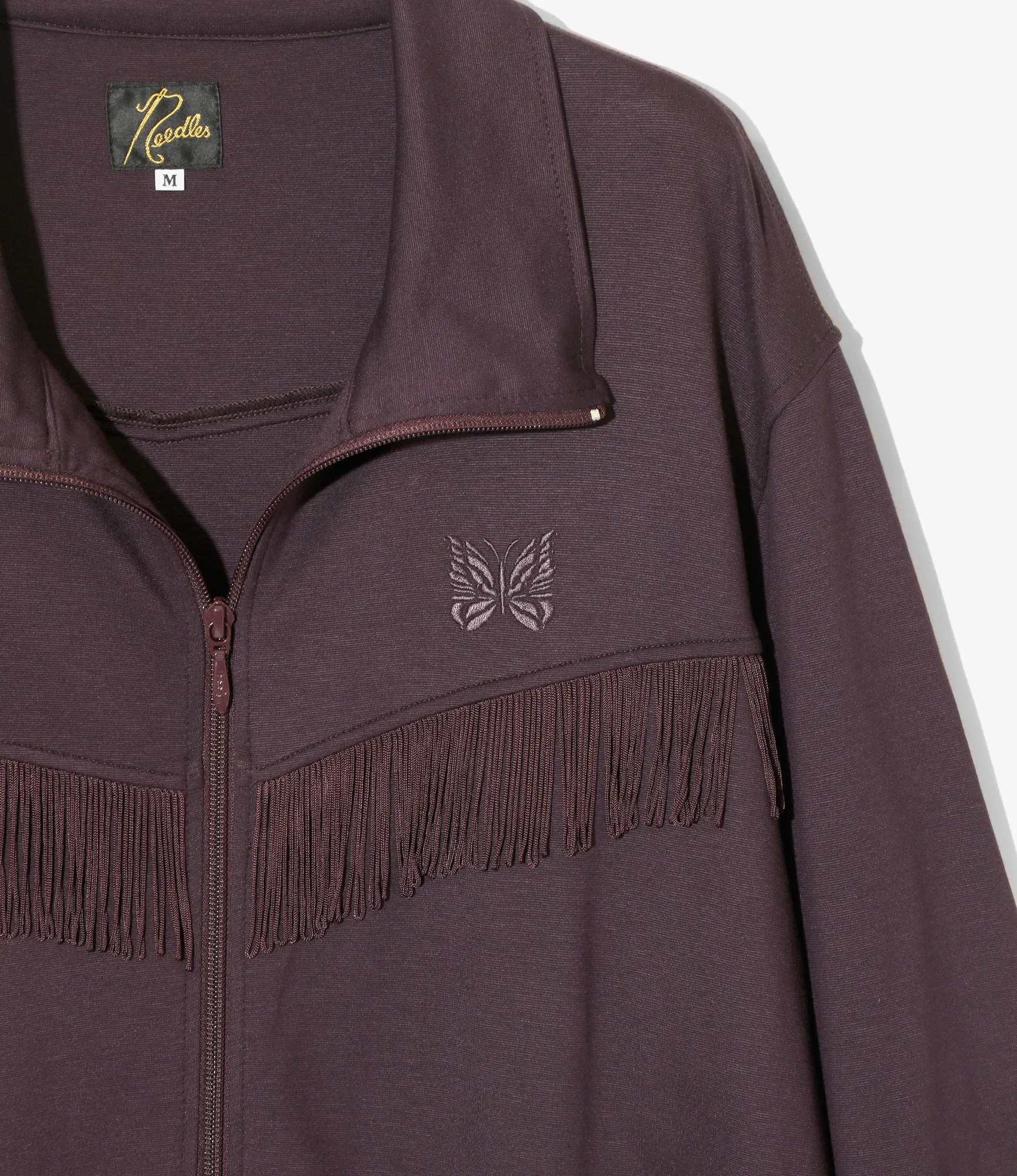 Fringe Track Jacket – Purple Rayon Jersey