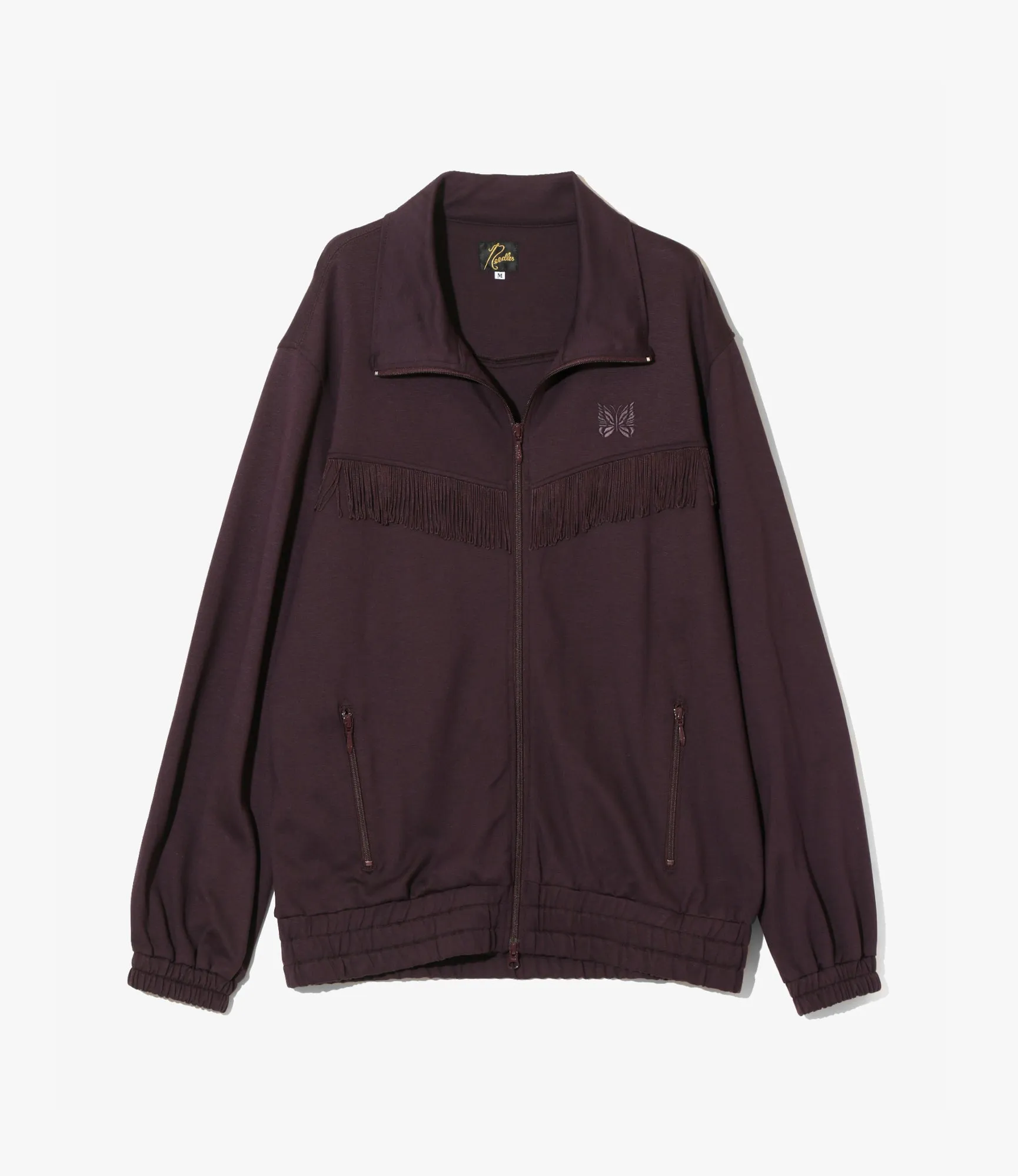Fringe Track Jacket – Purple Rayon Jersey