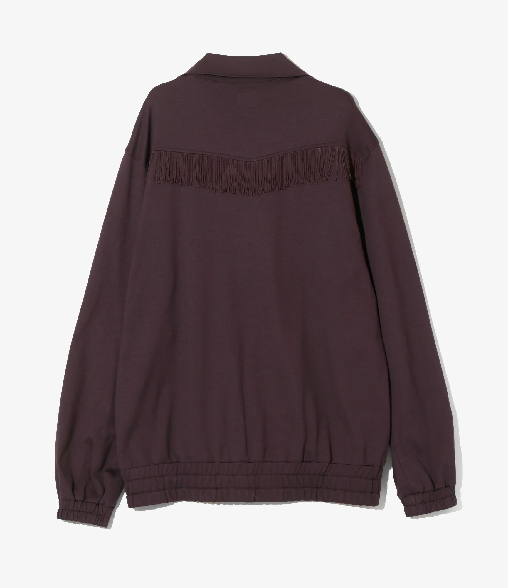 Fringe Track Jacket – Purple Rayon Jersey