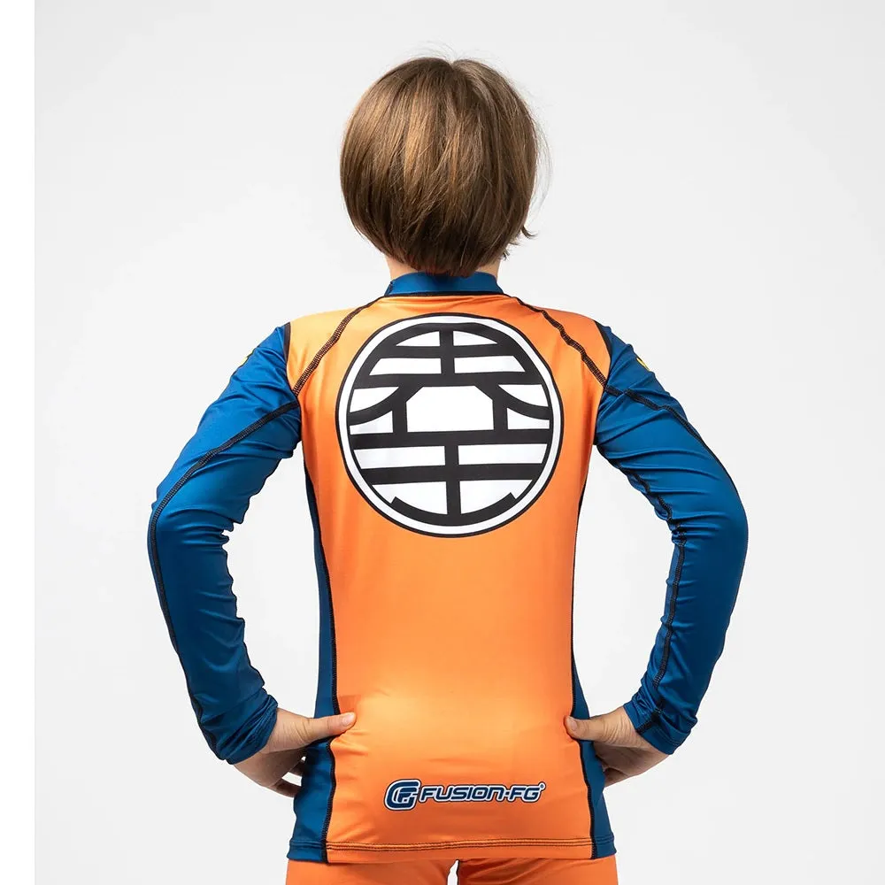 Fusion Fight Gear Dragon Ball Z Goku Kids Rash Guard Rashguard