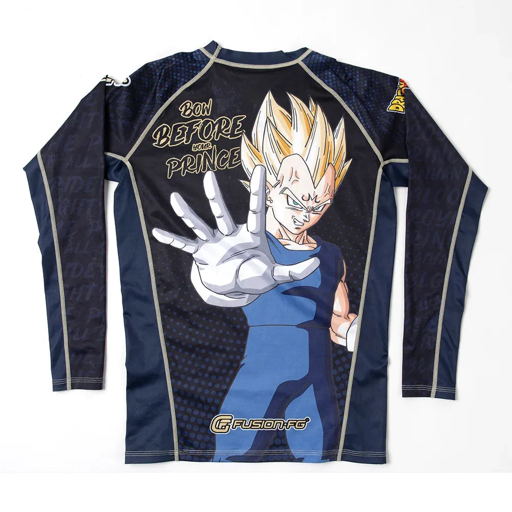 Fusion Fight Gear Dragon Ball Z Vegeta Kids Rash Guard Rashguard