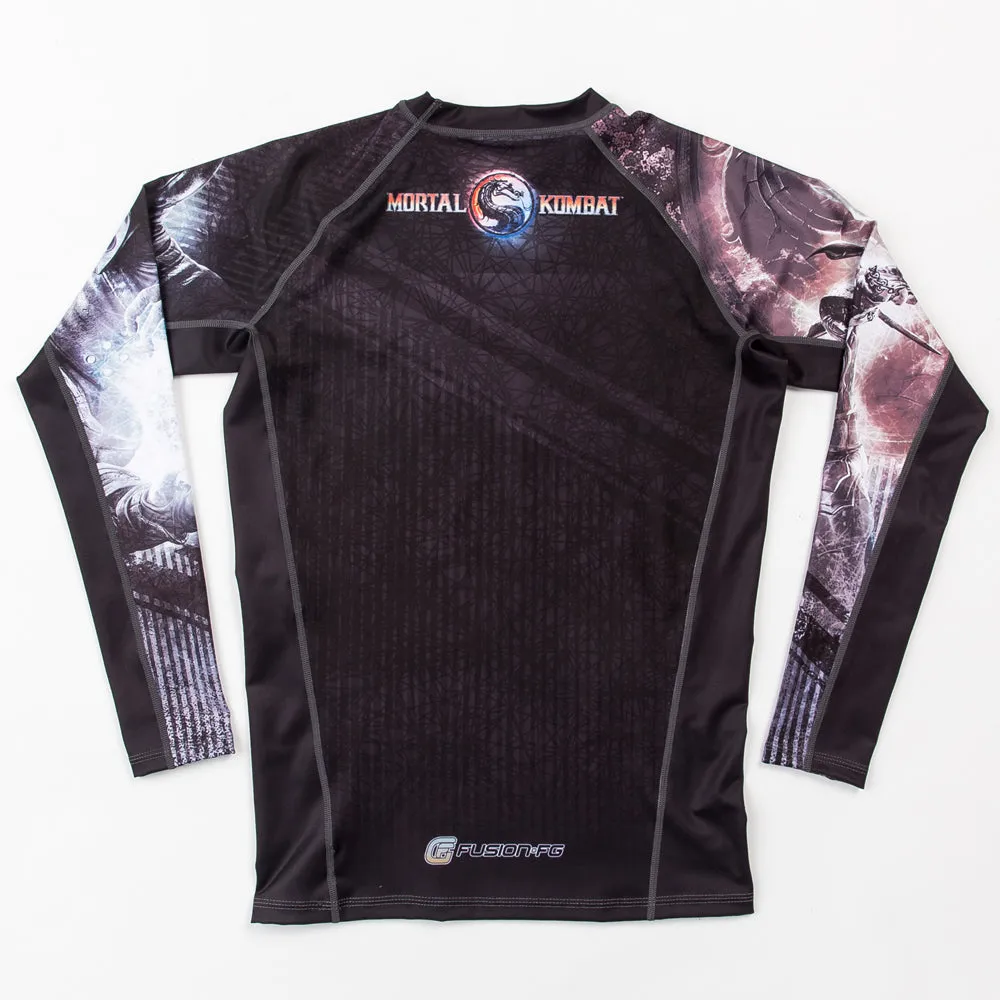 Fusion Fight Gear Mortal Combat Sub-Zero vs Scorpion Rashguard Rash Guard