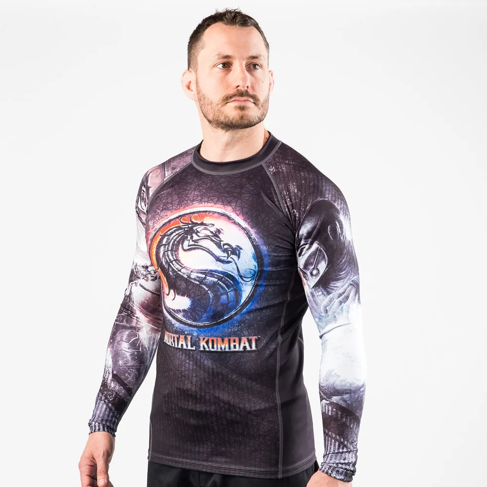 Fusion Fight Gear Mortal Combat Sub-Zero vs Scorpion Rashguard Rash Guard