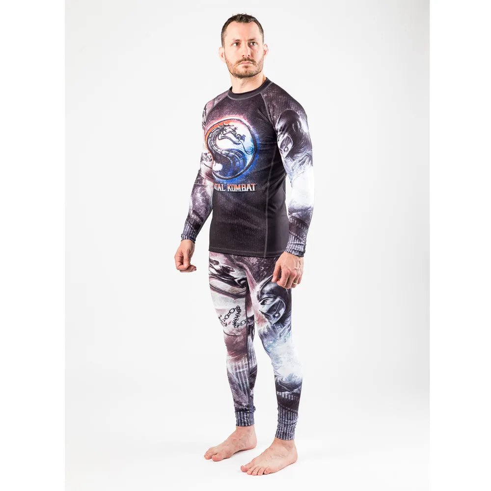 Fusion Fight Gear Mortal Combat Sub-Zero vs Scorpion Rashguard Rash Guard