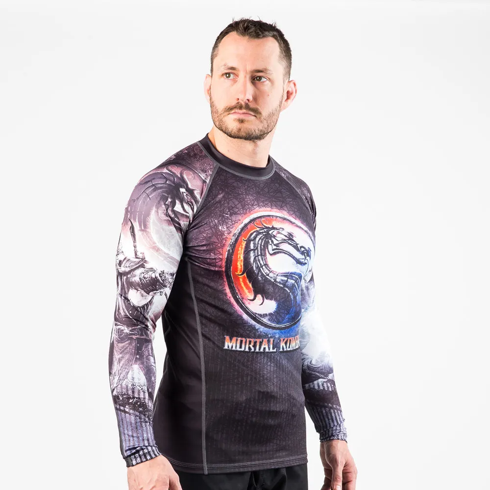Fusion Fight Gear Mortal Combat Sub-Zero vs Scorpion Rashguard Rash Guard