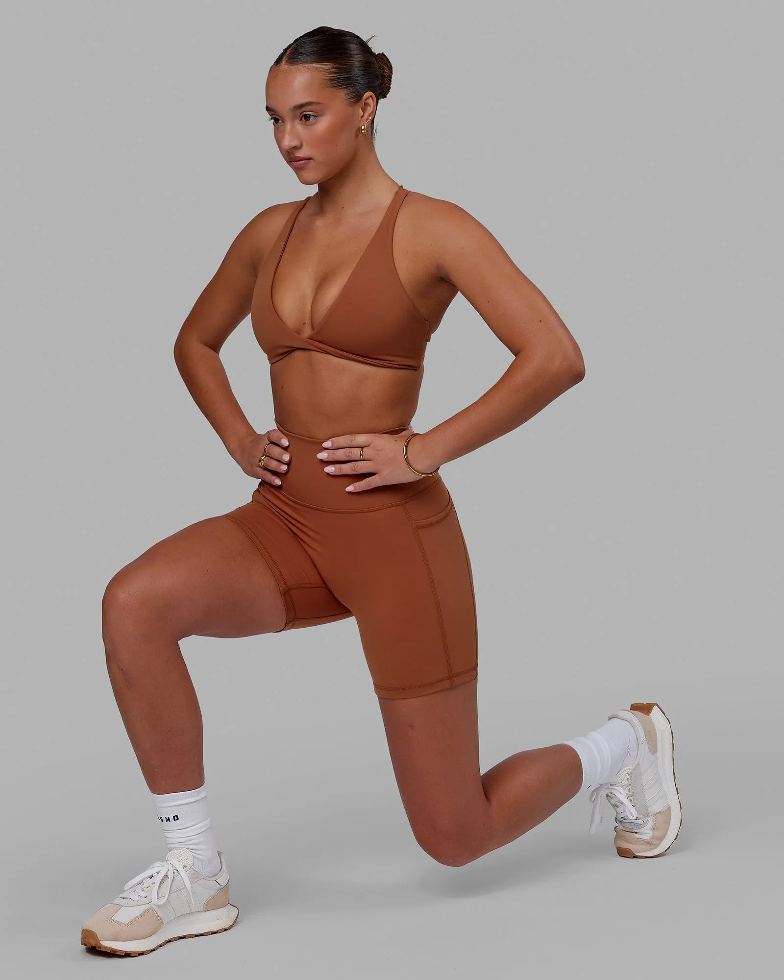 Fusion Mid Short Tights with Pockets - Hazel