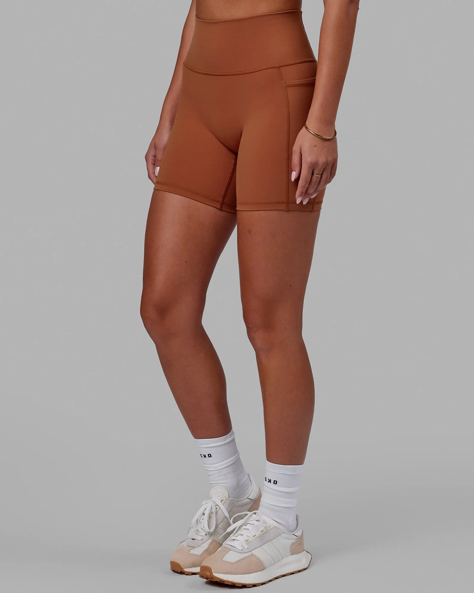Fusion Mid Short Tights with Pockets - Hazel