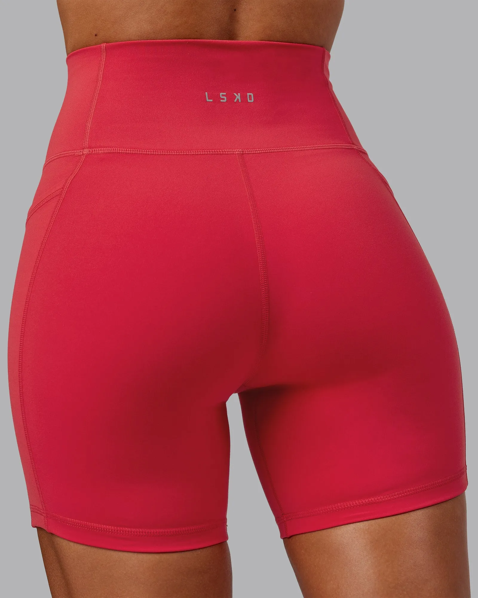 Fusion Mid Short Tights with Pockets - Scarlet
