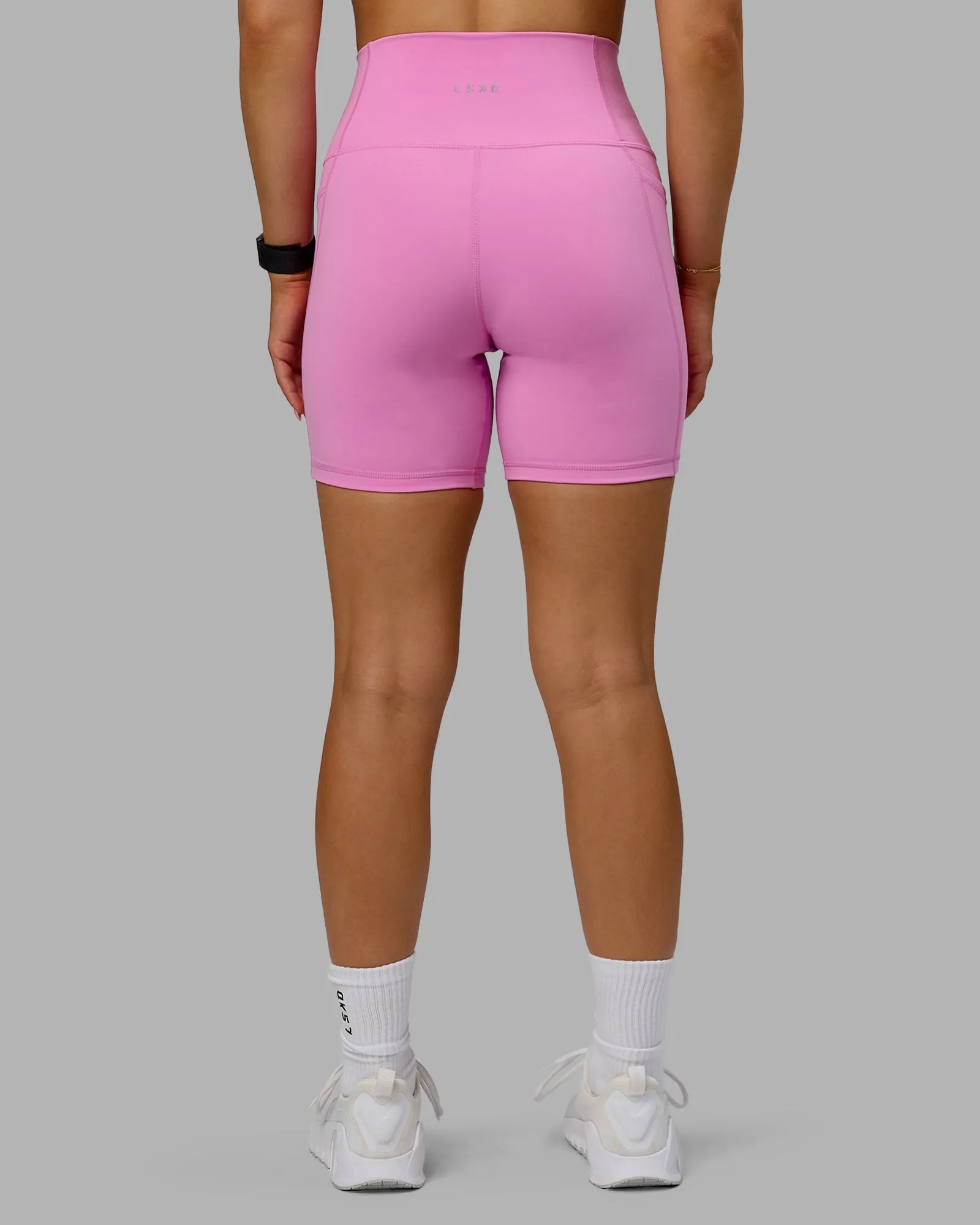 Fusion Mid Short Tights with Pockets - Spark Pink