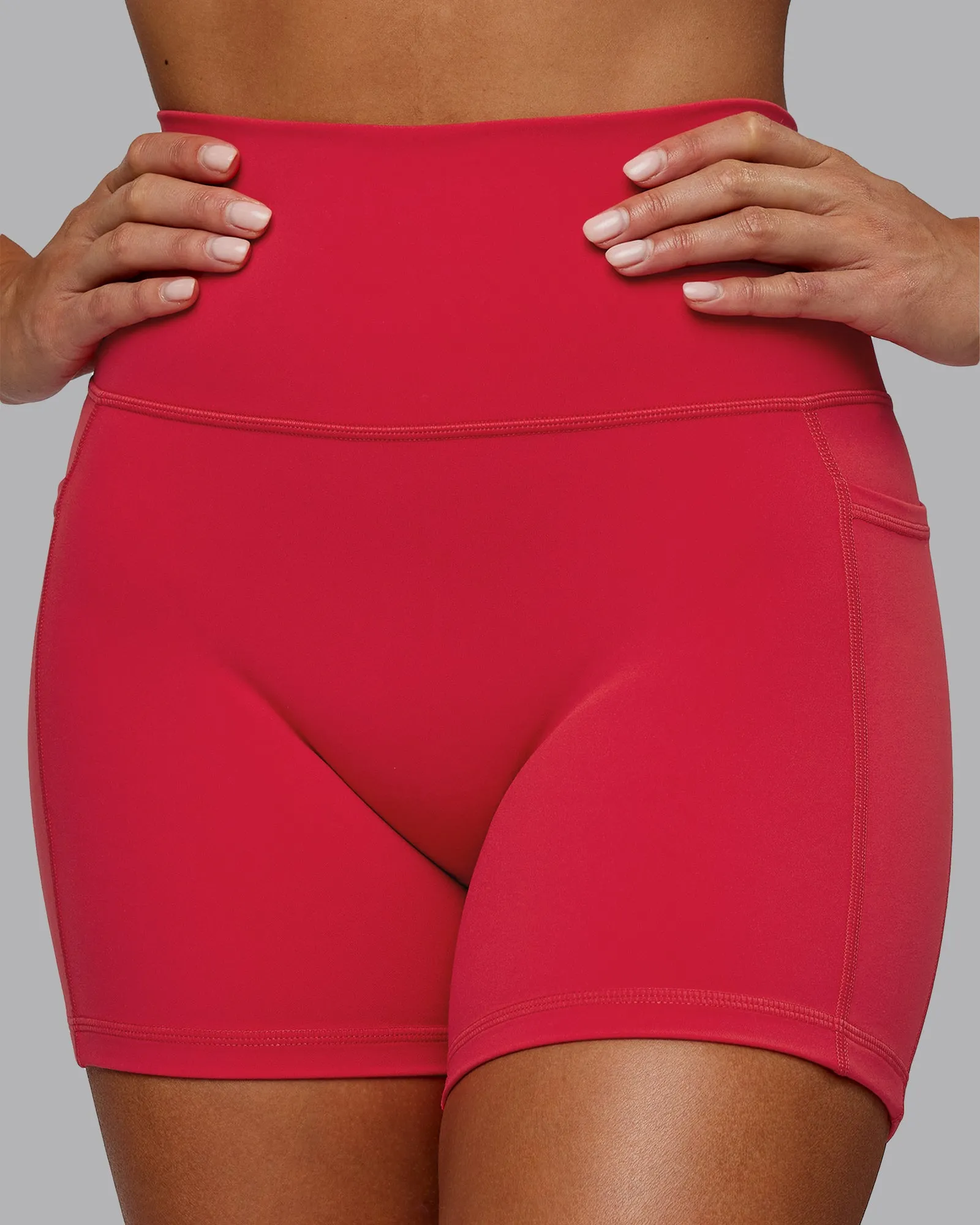 Fusion X-Short Tights with Pockets - Scarlet