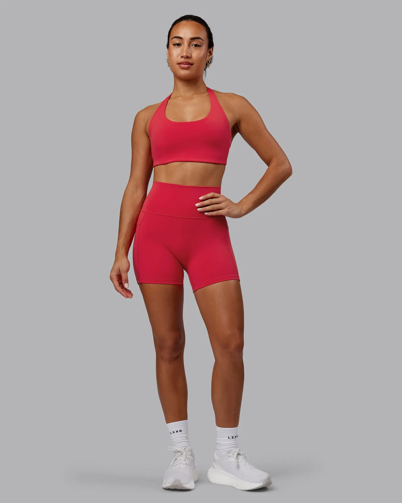 Fusion X-Short Tights with Pockets - Scarlet