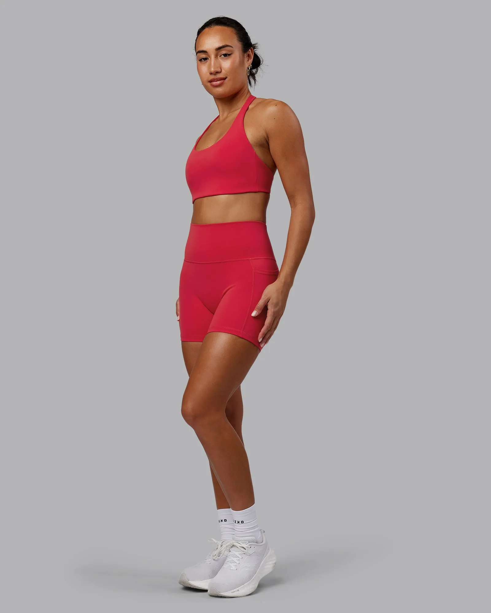 Fusion X-Short Tights with Pockets - Scarlet