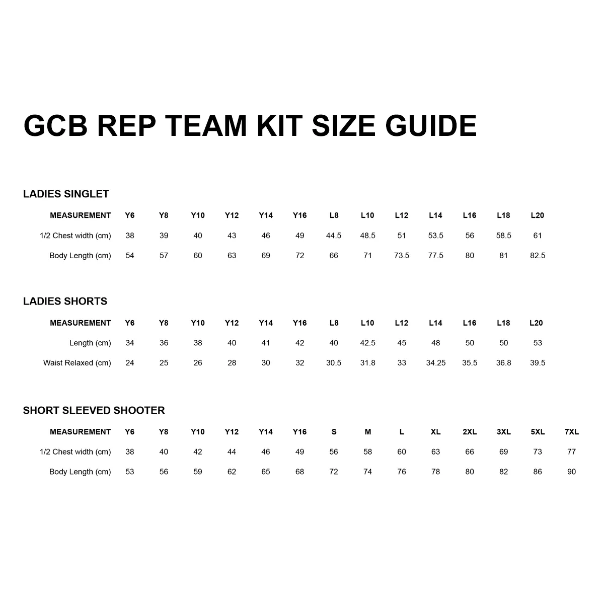 GCB REP - EXTRA SHORTS - 12 GIRLS WAVES