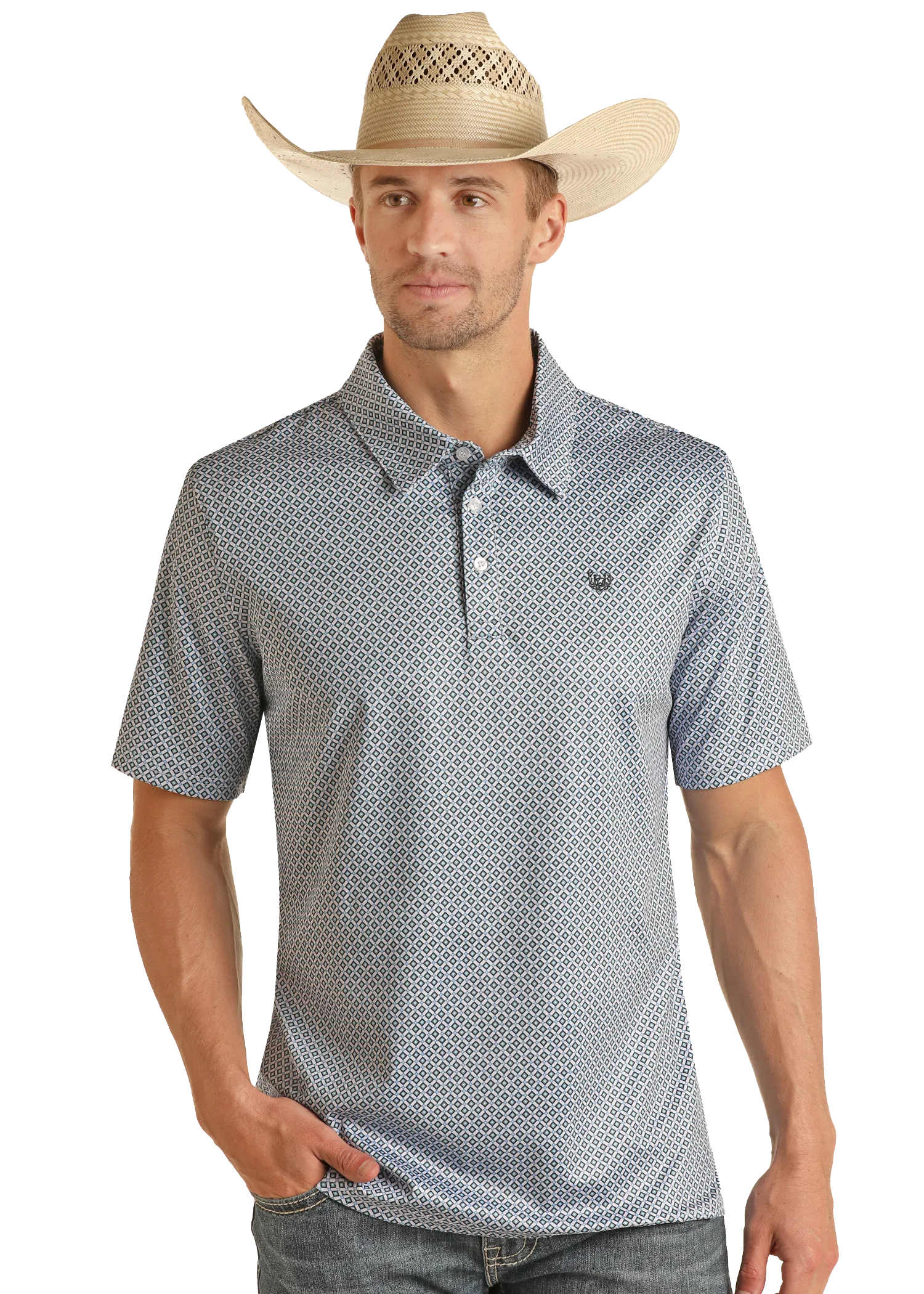 Geo Print Performance Polo