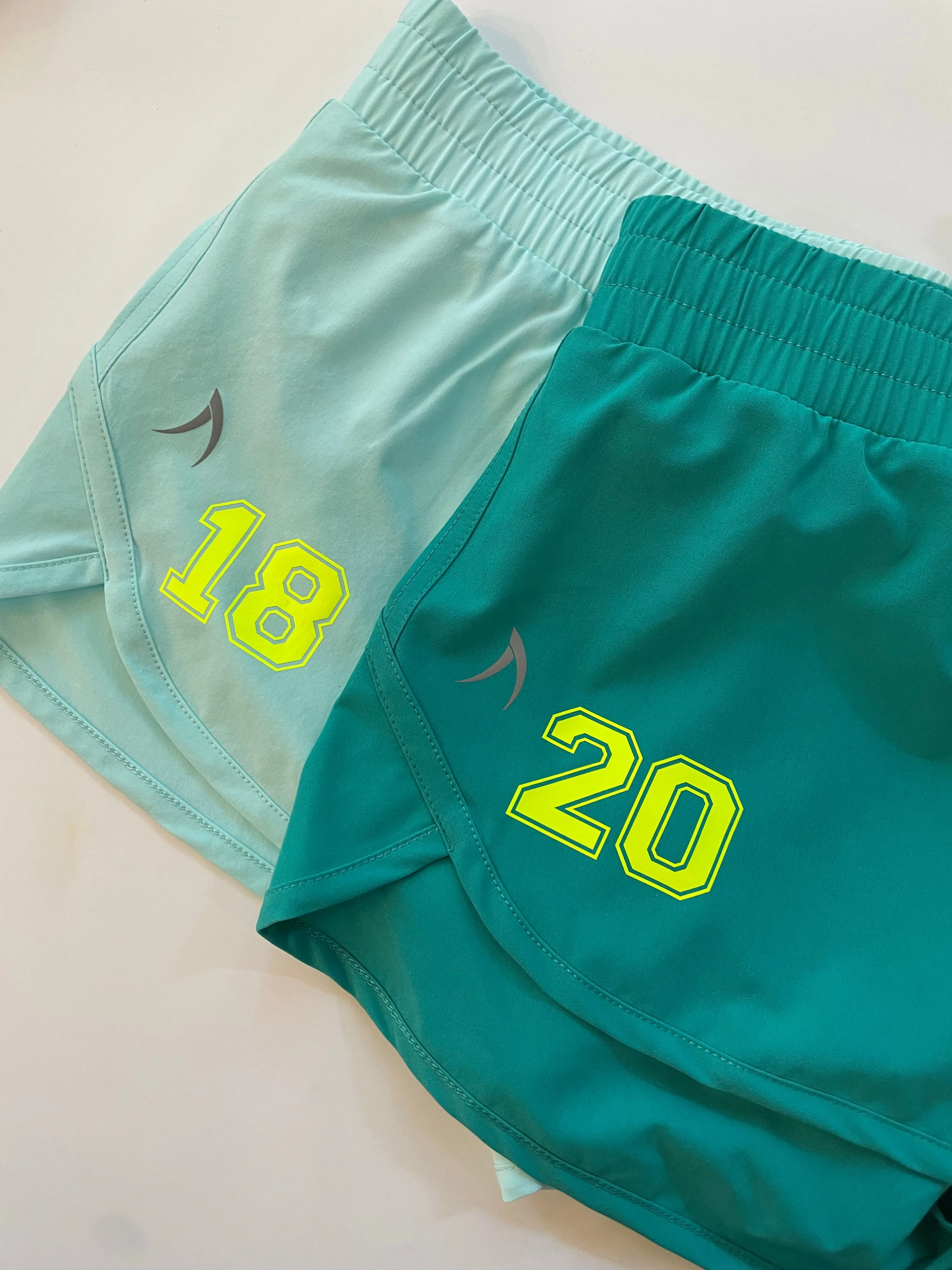 Girls Teal Recycled Fibre Shorts with Internal Brief