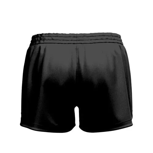 Grafton Ladies Curved Hem SlimFit HP Shorts High Thigh Black