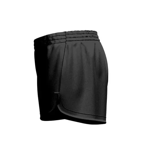 Grafton Ladies Curved Hem SlimFit HP Shorts High Thigh Black