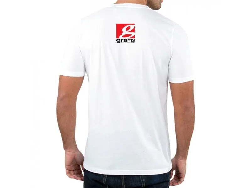 Grams Performance and Design Logo White T-Shirt - L
