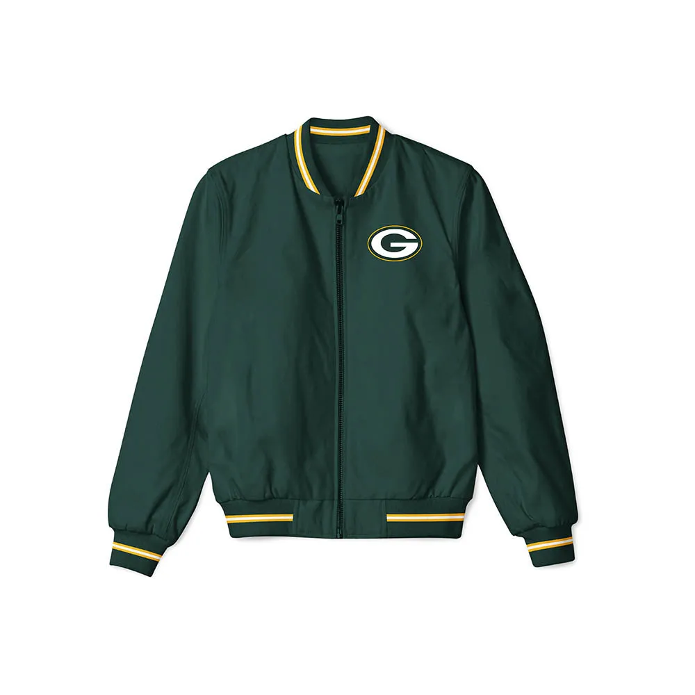 Green Bay Packers Lightweight Bomber Jacket – NFL Bomber Jacket - Clubs Varsity