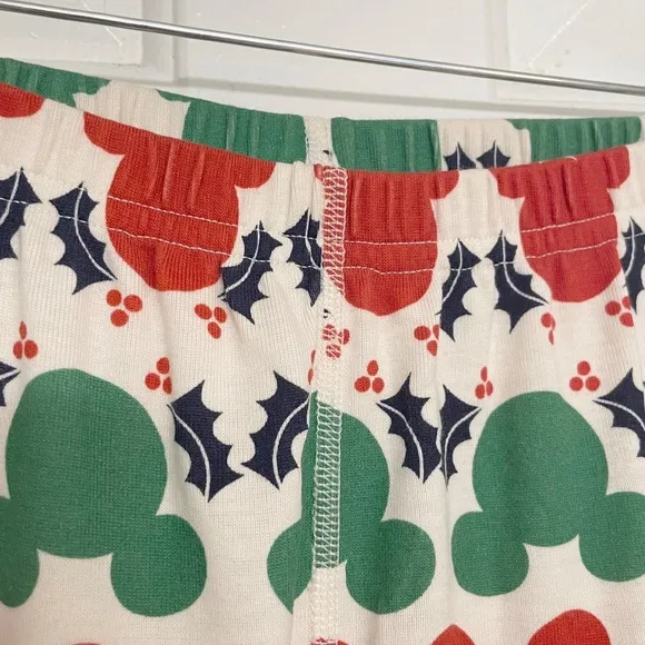 Hanna Andersson Disney Adult Pajama Jogger Pants In Green &amp; Red Mickey Mouse