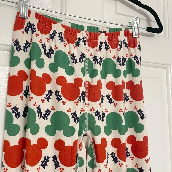 Hanna Andersson Disney Adult Pajama Jogger Pants In Green &amp; Red Mickey Mouse