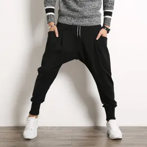 Harem Drop Crotch Pants For Men