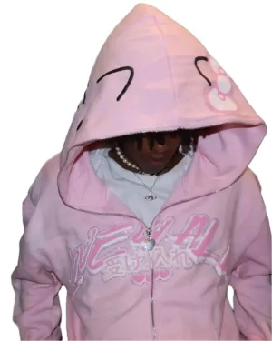 Hello Kitty Zip Up Hoodie Y2K