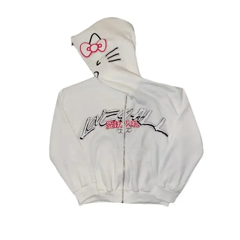 Hello Kitty Zip Up Hoodie Y2K