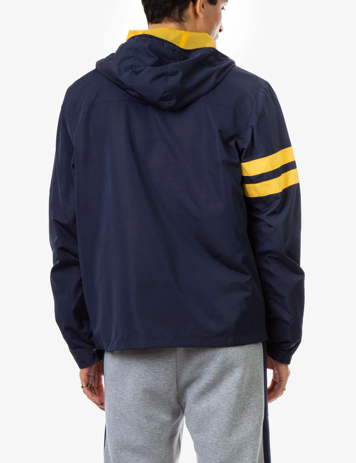 HOODED STRIPE WINDBREAKER