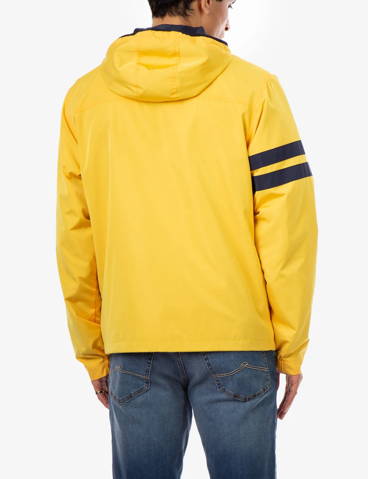 HOODED STRIPE WINDBREAKER