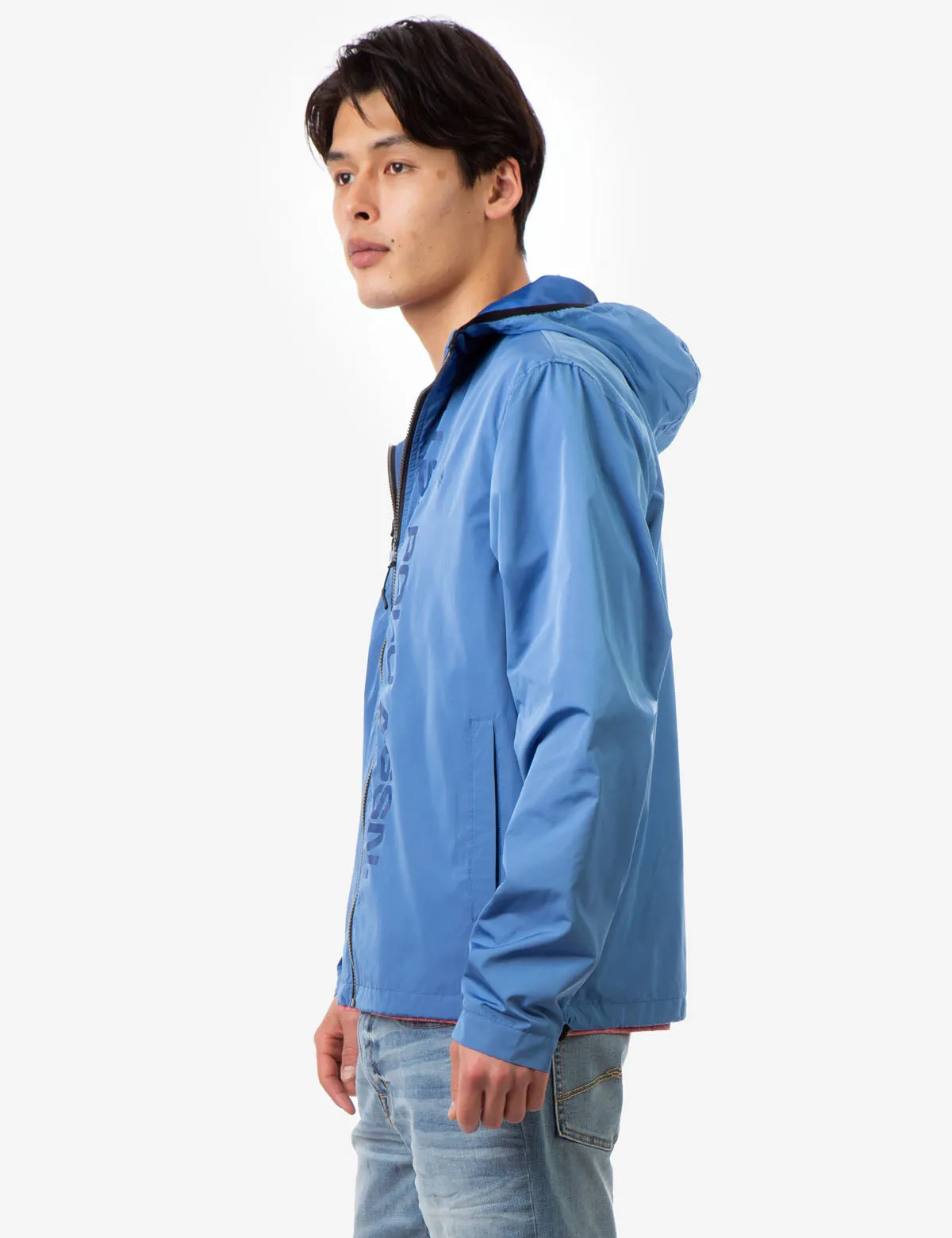 HOODED STRIPE WINDBREAKER